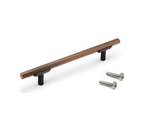 Emuca Poignées pour meuble Riad L168 mm entraxe 128 mm Aluminium Bronze – Lot de 5