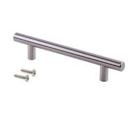 Emuca Poignée pour meubles Orlando, L464mm, entraxe 384mm, Acier, Nickel satiné