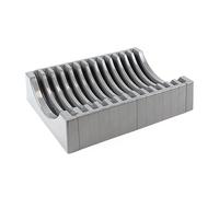 Emuca - Porte-assiettes pour meuble avec capacité 13 assiettes, Organiseur d’assiettes pour meubles, Plastique gris
