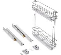 Emuca Porte-bouteilles latéral extractible SupraMax avec fermeture amortie, module 150mm, acier, chromé Chromé G