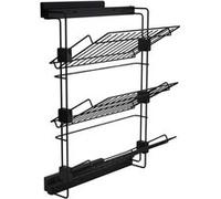 Emuca - Porte-chaussures latéral coulissant pour placards et dressing Hack Montage côté gauche Peint en noir texturé G