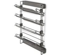 Emuca - Porte-Chaussures latéral Coulissant pour placards et Dressing Quartz, Droite, Acier, Titane