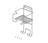 Emuca Porte-fer et planche à repasser, Acier, Chromé