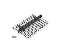 Emuca - Porte-Pantalons extractible, 11 tiges, Guides d'extraction Totale, Acier, Titane