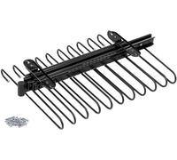 Emuca - Porte-Pantalons extractible pour Armoire, Range-Pantalon Coulissant pour 11 Pantalons, Peint en Noir, Acier