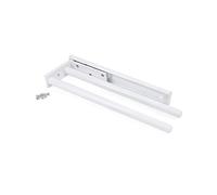 Emuca - Porte-serviettes extensible avec 2 bras, support pour drap de salle de bain ou torchons de cuisine en alluminium blanc, longueur 310mm