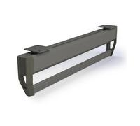 Emuca - Porte-vêtements avec barre extractible de placard Quartz, Plastique et Aluminium, Titane