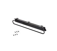 Emuca - Porte-vêtements extractible pour Armoire ou Dressing, Porte-cintres Coulissant de Longueur 800mm, Acier et Plastique, Noir