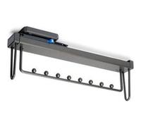 Emuca Porte-vêtements extractible Quartz pour armoire, Plastique et Aluminium, Titane Titane G