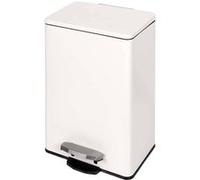 Emuca – Poubelle de cuisine 12 litres en aluminium à pédale Blanc G
