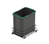 Emuca Poubelle de recyclage Recycle – 35 L, fixation au sol, extraction manuelle – Gris anthracite