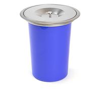Emuca - Poubelle encastrable pour plan de travail avec couvercle - 7 L - Acier inoxydable