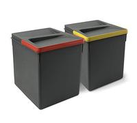 Poubelle de tri sélectif - 15 litres - par 2 - anthracite EMUCA