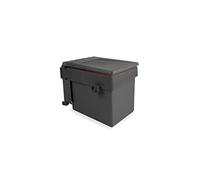 Emuca Poubelle de recyclage Recycle pour fixation sur porte et conteneur de 15 Litres, Plastique gris antracite.