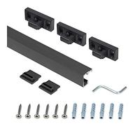 Emuca - Profil pour Suspendre Les Accessoires de Cuisine, Profil pour Montage Mural, avec Supports cachés, 110 cm, Aluminium, Finition Gris Anthracite.