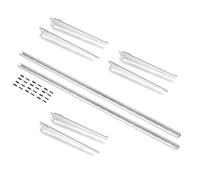 Emuca - Profilés de fixation murale et supports d’étagères Jagmet, 280, Peint en blanc, Acier