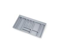 Emuca Range-couverts recoupable en plastique gris 836 x 482 mm