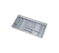 Emuca Range-couverts recoupable plastique gris 936x482 mm