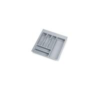 Emuca – Range-couverts ajustable pour tiroir module 50 cm, recoupable, plastique gris