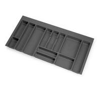 Range-couverts Optima pour tiroir universel, module 1.000mm, Plastique, Gris antracite