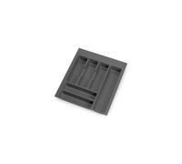 Emuca range-couverts Optima pour tiroir universel, module 450mm, Plastique, Gris antracite