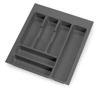 Emuca range-couverts Optima pour tiroir universel, module 450mm, Plastique, Gris antracite Gris antracite G