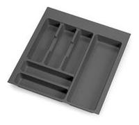 Emuca range-couverts Optima pour tiroir universel, module 500mm, Plastique, Gris antracite Gris anthracite G