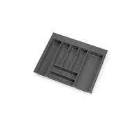 Emuca range-couverts Optima pour tiroir universel, module 600mm, Plastique, Gris antracite