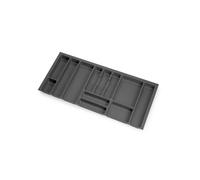 Emuca range-couverts Optima Vertex/Concept, profondeur 500mm, plateau 16mm, module 1.000mm, Plastique, Gris antracite