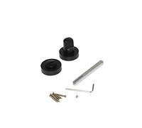 Emuca - Rosace de condamnation pour porte intérieur, Jeu 5 serrure condamnation avec rosace D.35 mm, zamak, Noir