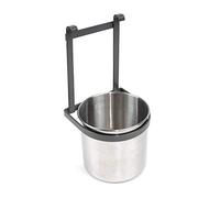 Emuca - Seau porte-couverts de cuisine, porte-couverts chromé à suspendre, acier, gris anthracite.