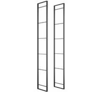 Emuca Structure pour étagère Lader – pour créer une bibliothèque à 3 étagères – Noir G