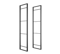 Emuca - Structure pour étagère Style Industriel, Bibliothèque, Étagère Murale Hauteur 1150 mm, Acier, Peinture Noire.