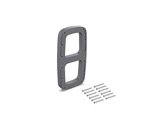 Emuca - Suppléments latéraux pour Montage de penderie Rabattable, Accessoire latéral, Plastique Couleur Titane, 2 Un