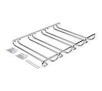 Emuca - Support pour Verres à vin à 4 lignes pour meubles, Porte-verres pour Étagères ou Bars, 280 mm, Acier, finition chromée