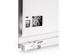 Emuca - Tiroir coulissant cuisine Vertex Push Synchro avec réglages 3D, H 178mm, 40kg, profondeur 350mm, Acier, Peint en blanc