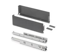 Emuca Tiroir extérieur Simplex 25kg hauteur 159mm, profondeur 440mm, acier, Gris antracite