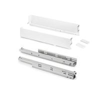 Emuca - Tiroir extérieur Simplex 25kg hauteur 88mm, profondeur 440mm, acier, peint en blanc
