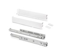 Emuca Tiroir extérieur Simplex 25kg hauteur 88mm, profondeur 490mm, acier, peint en blanc