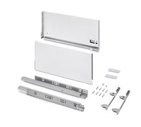 Emuca - Tiroir extérieur Vertex 3D 60 kg hauteur 242 mm, Profondeur 450 mm, Peint en blanc, Acier