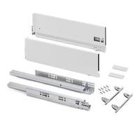 Emuca Kit tiroir Vertex 3D hauteur 178 mm profondeur 500 mm charge 40 kg fermeture amortie blanc