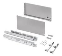 Emuca Tiroir extérieur Vertex avec réglages 3D hauteur 242mm, 60kg, profondeur 500mm, acier, Peint aluminium Peint en aluminium G