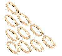 EMUKOEP 10 unités de pendentifs ronds avec cadre creux pour la fabrication de bijoux, bonnes affaires, fournitures pour travaux manuels (Kc or)