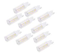 EMUKOEP 10Pcs Ampoules LED G9 4W 33LED Économie D'énergie Pas de Scintillement Pas de Bourdonnement Protection des Yeux Base en Céramique Dissipation Thermique Rapide Durée de Vie (Lumière chaude)