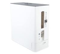 EMUKOEP 12 Kg de Conteneurs de Stock de Riz Automatique, Type de Tiroir, Donneur Intelligent, Donneur Mesurable, Seau de Voyage pour le Riz, Haricots, Céréales, Céréales (Blanc)