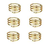EMUKOEP 12 Morceaux de Cycle de Serviette, Spirale, Lavable, Porte-Serpent Décorative en Métal pour Mariage, Fête, Banquet, Dîner