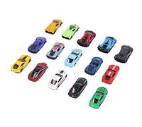 EMUKOEP 15 Pièces Tirer des Voitures de Course moulé sous Pression Véhicules de Voiture de Course, Léger Jeu éducatif Alliage moulé sous Pression de pour Enfant
