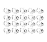 EMUKOEP 20PCS Rivets à Anneau en D 16x12mm Rivets à Goujon à Vis Rotatifs à 360 Degrés pour Bricolage Collier en Cuir Ceinture Sac à Main Sac à Main avec Matériau de Fer en Alliage de (Argent)