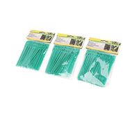 EMUKOEP 300 Morceaux de Liens Verts de Jardin Doux avec la Fermeture éclair, de 13 Cm de Longueur, Support Réutilisable, Fil Molle, Ensemble de Liant à Trente-Zipper