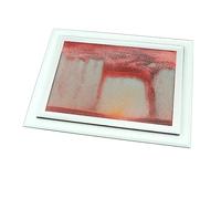 EMUKOEP 3D Moving Sand Art Painting Nachlicht Innovative Sherglass Square Square Moving Sand Art with Light USB Plug-In Type
